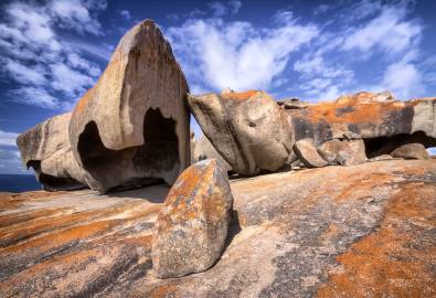 AU_Remarkable rocks with blue and white sky, impressive landmark on Kangaroo Island