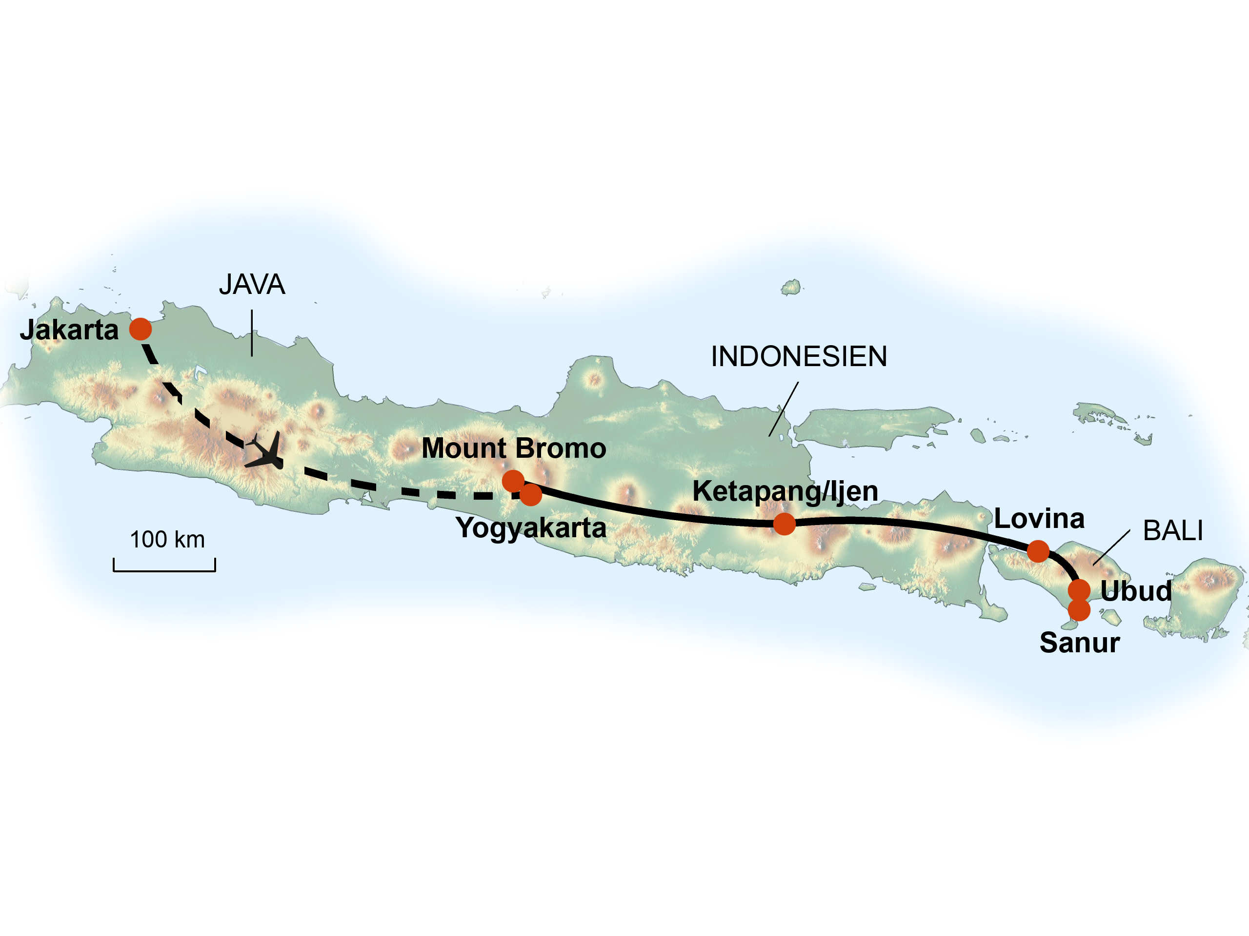Indonesien Karte KIWI Sondergruppen 2023