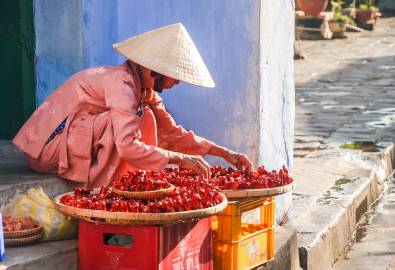 Marktszene in Hoi An, Vietnam