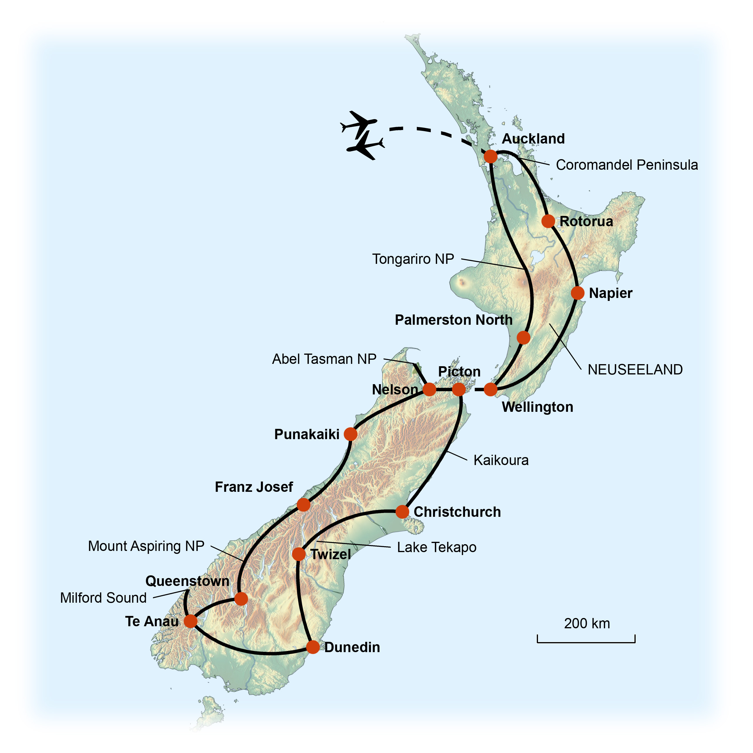 Neuseeland "Höhepunkte Neuseelands" Termine 2024/2025 Kiwitours