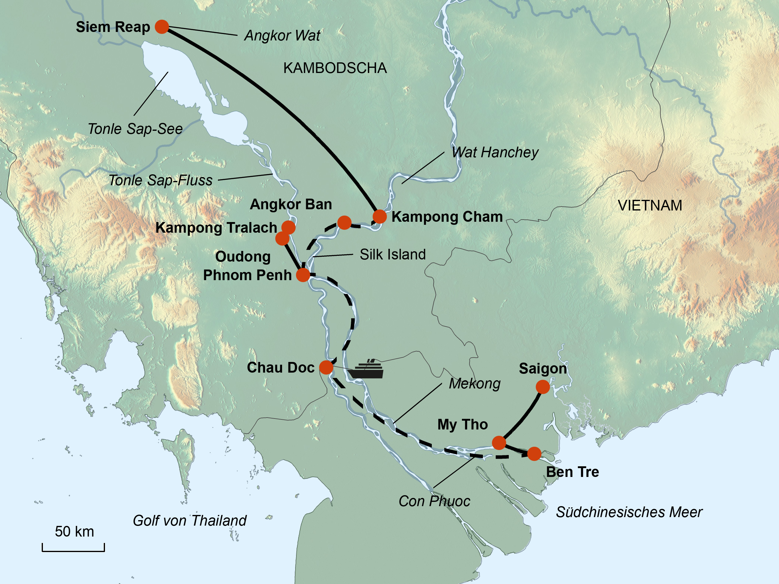 Vietnam & Kambodscha "Perlen des Mekong" mit exklusiver Flusskreuzfahrt