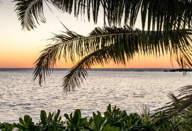 Sonnenuntergang auf den Fidschiinseln