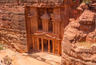 Fassade des Schatzhauses in Petra, Jordanien