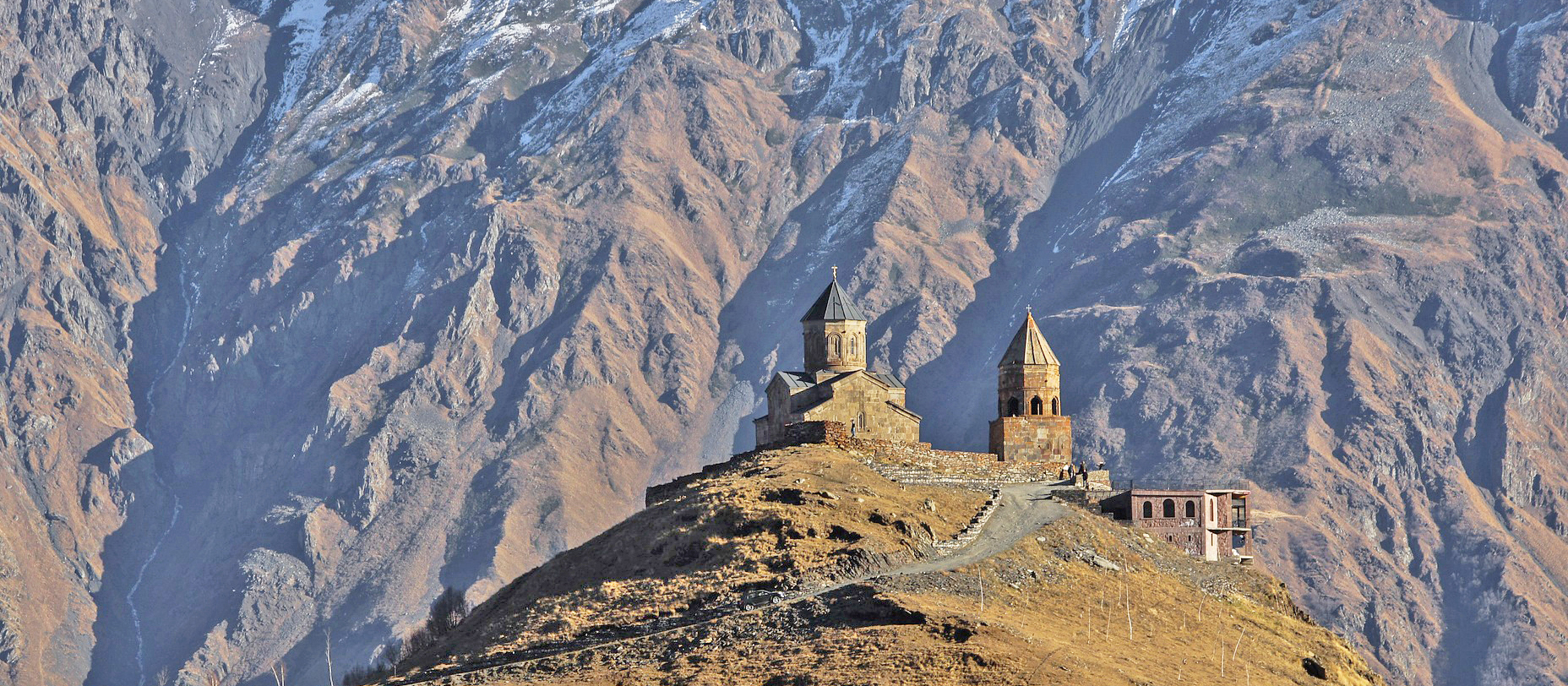 Sameba-Kirche Gergeti, Georgien, Kaukasus