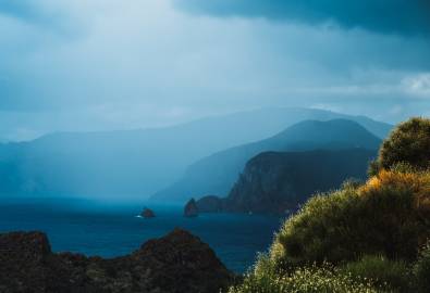Liparische Inseln Reise - Vulkan in Lipari