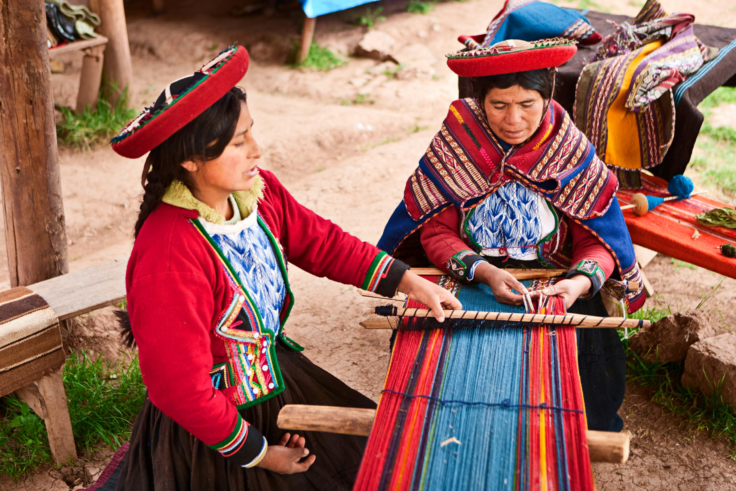 Peruvian woman weaving, The Sacred Valley, Pisac