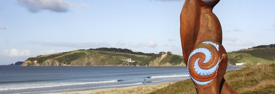 Neuseeland Maori Carving Omaha Beach