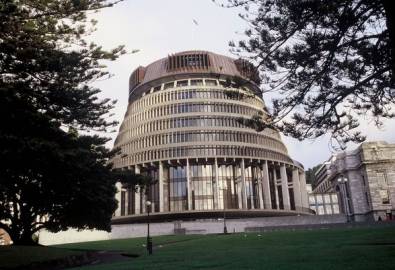 Neuseeland Wellington Parlament Bienenstock